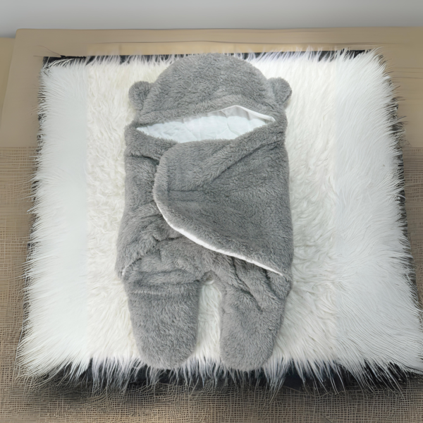 Romper Style Swaddle For Winter Grey