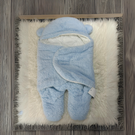 Romper Style Swaddle For Winter Blue