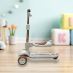 Foldable 2 in 1 Seater Scooter Black White