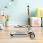 Foldable 2 in 1 Seater Scooter Black White