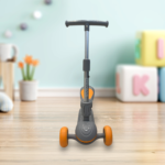 Foldable 2 in 1 Seater Scooter Black Metallic Grey