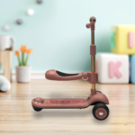 Foldable 2 in 1 Seater Scooter Black Brown