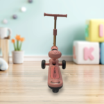 Foldable 2 in 1 Seater Scooter Black Brown