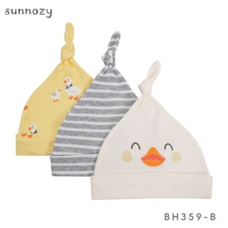 Sunoozy Baby Caps Different Design (Pack of 3) 0-6M