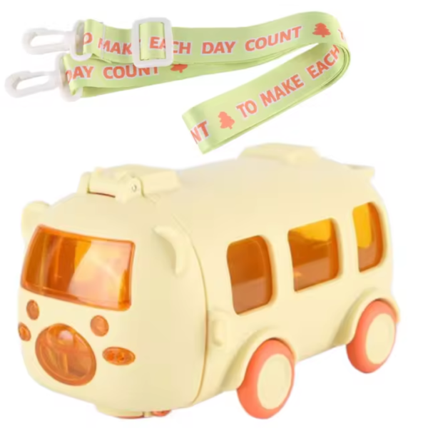 Bus Water Bottle - 500ml Cute Bus Water Bottle, Bpa Bus Water Cup
