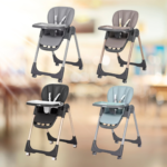 Kidilo Baby High Chair Foldable With Height & Seat Adjustable