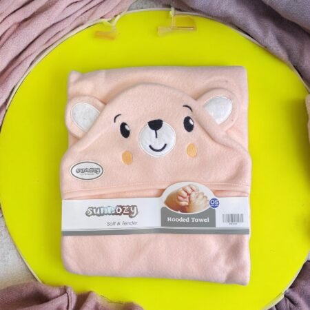 Sunnozy Baby Hooded Towel Pink