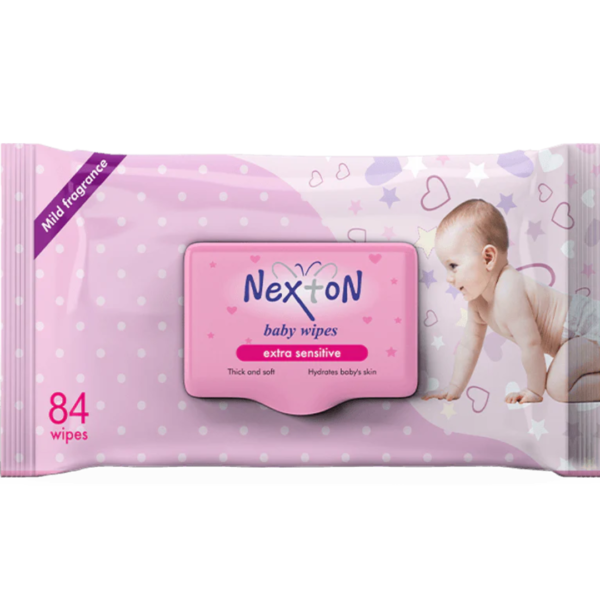 Nexton Baby Wipes Extra Sensitive Alcohol Free 84 pcs pack