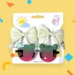 Vintage 2Pcs/ Kids Summer Bows Headband bear Sunglasses