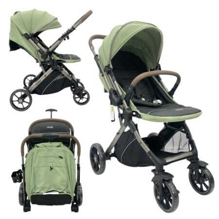 Kids Stroller with Mother Facing Green