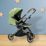 Kids Stroller with Mother Facing Green
