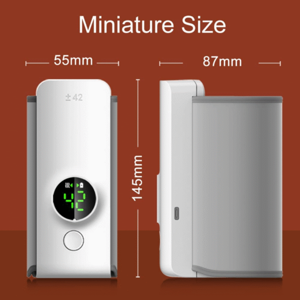 Baby Bottle Warmer with LCD Display, Portable Rechargeable Wireless Water Bottle Warmer