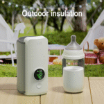 Baby Bottle Warmer with LCD Display, Portable Rechargeable Wireless Water Bottle Warmer