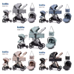 Kidilo Two-Way High Landscape Stroller Three-in-One Multi-Functional Foldable V5+C