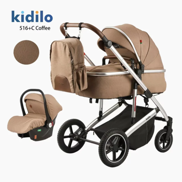 kidilo 516+C Baby Stroller and Car seat Coffee